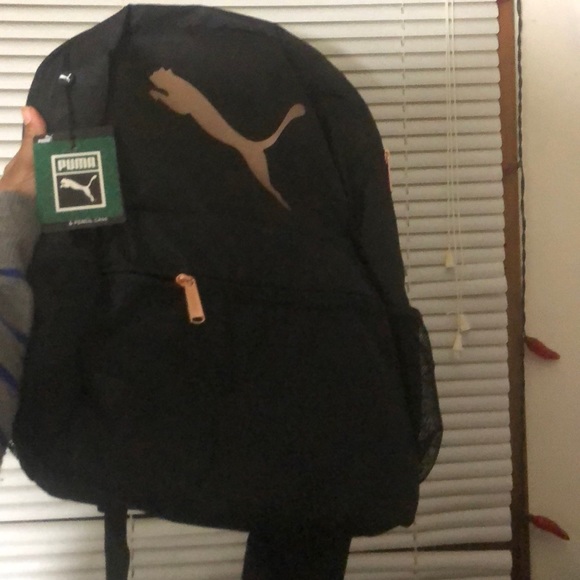 Puma Handbags - New Puma Rhythm backpack & pencil case - black with Rose gold color-15” laptop